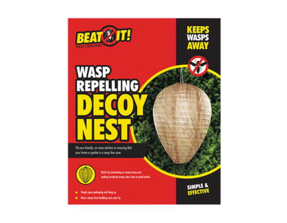 DECOY NEST Paper Wasp Simulated Wasp Deterrent Hanging- BEAT IT