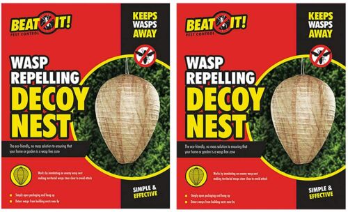 DECOY NEST Paper Wasp Simulated Wasp Deterrent Hanging- BEAT IT