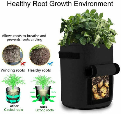 2X 10 Gallon Potato Grow Planter Bags Perfect for growing  all types of vegetable