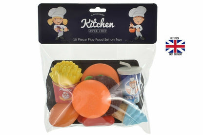 Kitchen Set Pretend Play Food  Kids Burger Fries Ice cream Doughnuts Best Xmas Gift