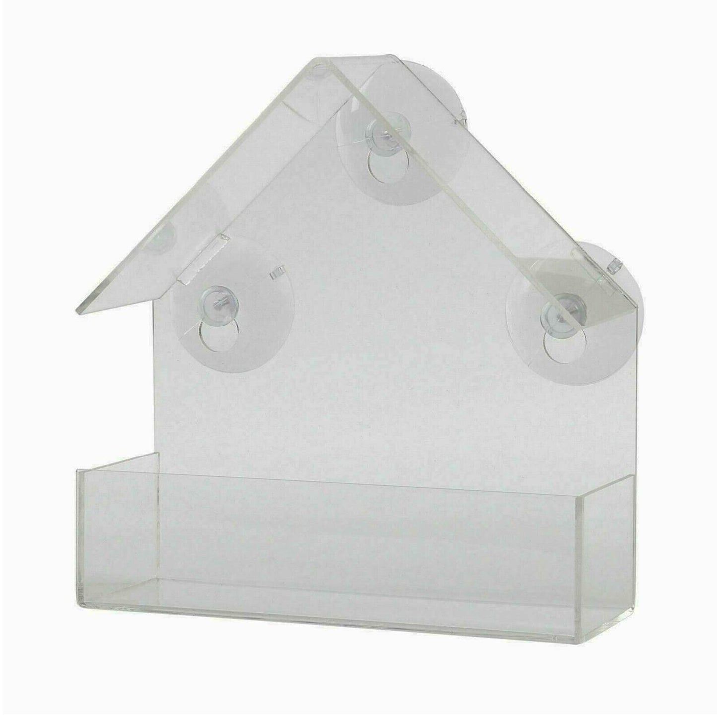 Window Bird Feeder Clear Plastic Hanging Seed Peanut Fastball