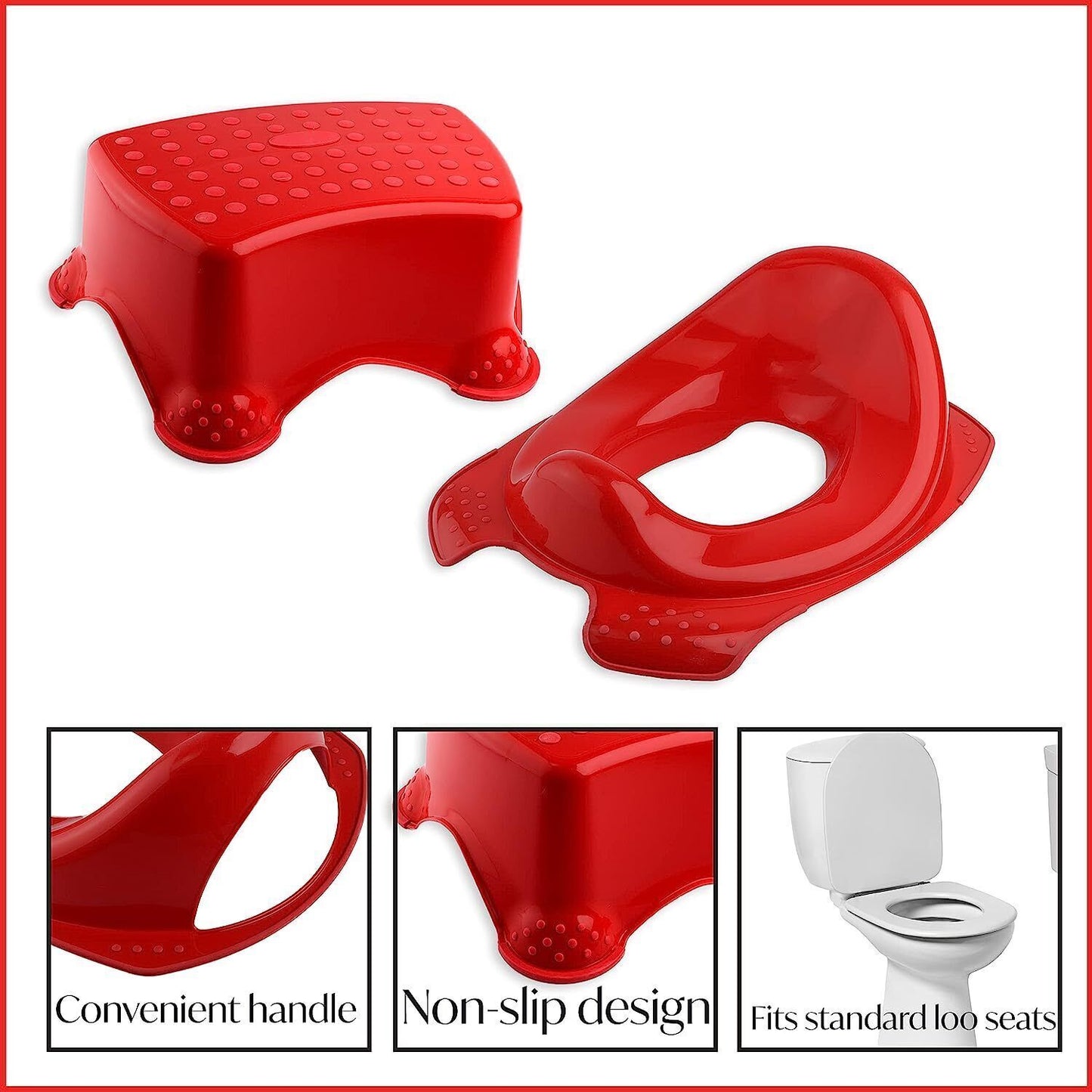 Toilet Training Kids Non Slip Up Step Stool Unisex for Safe Toddler Loo Potty Tr