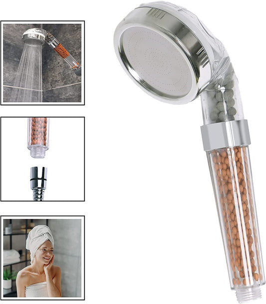 Shower Head of 3-Layer Filtration Pressure Shower Head Spray with 3 Modes Saving