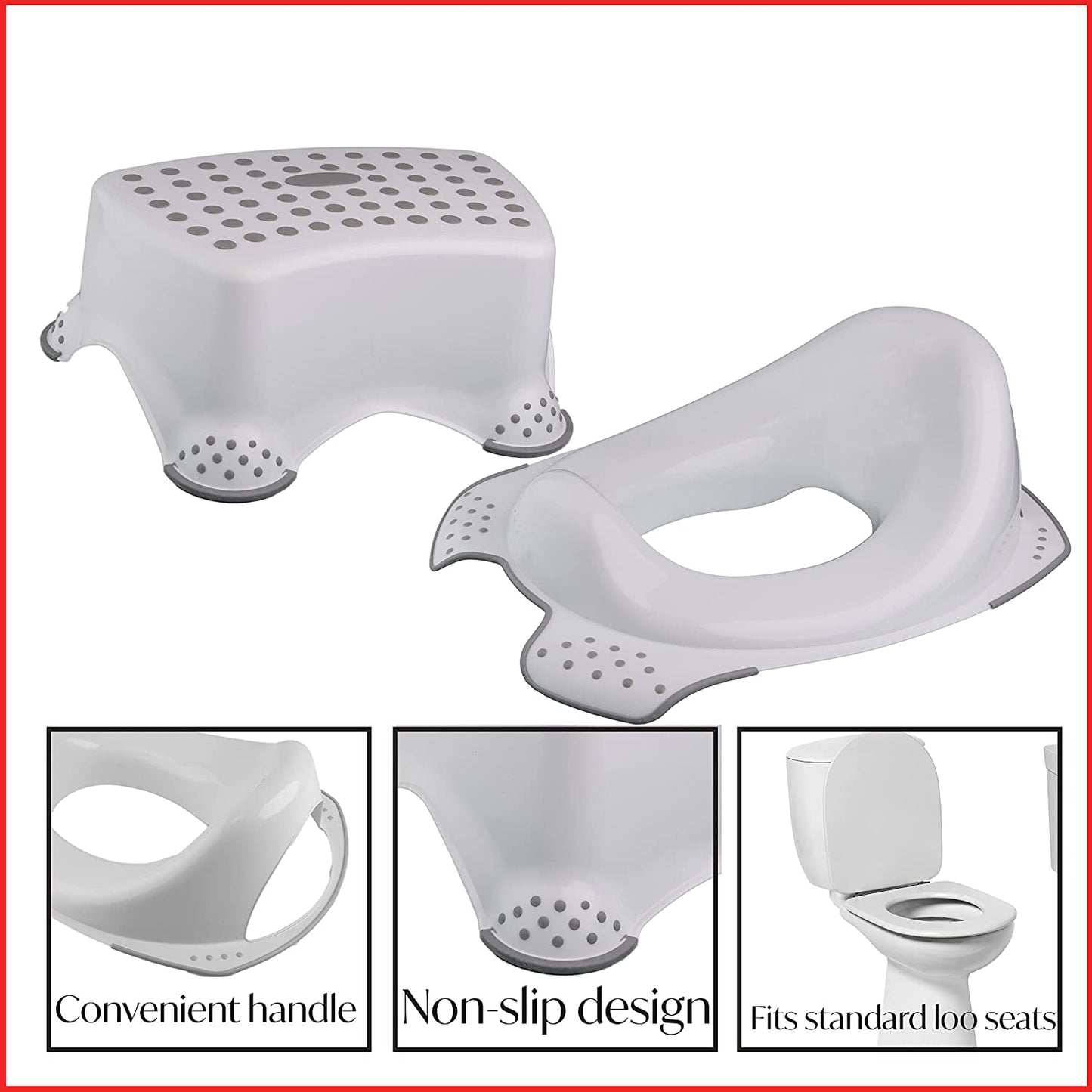 Toilet Training Kids Non Slip Up Step Stool Unisex for Safe Toddler Loo Potty Tr