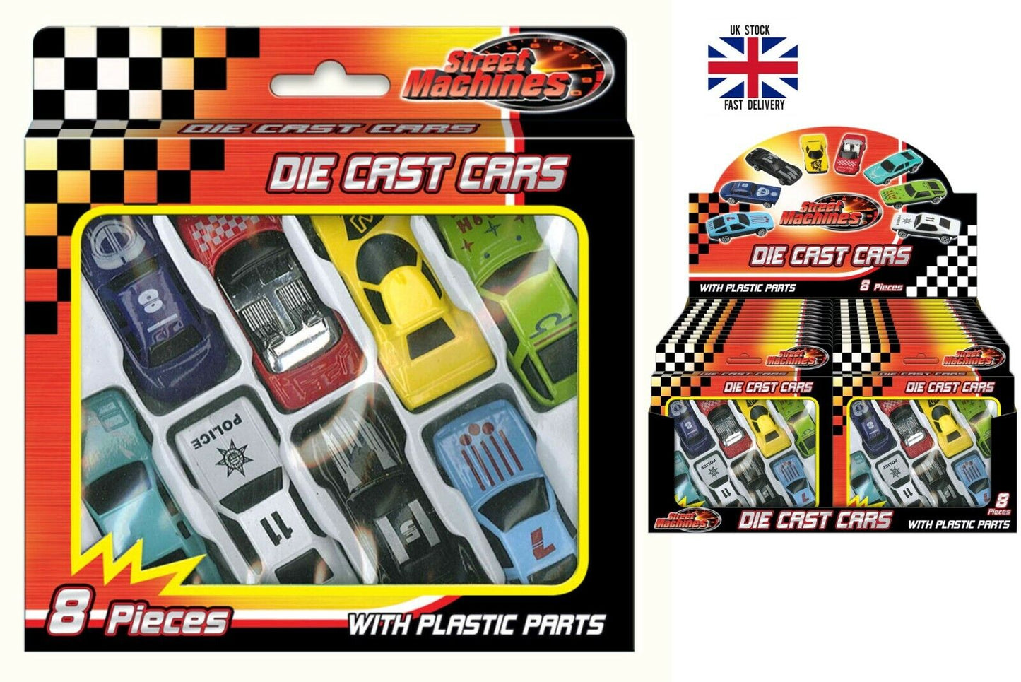 8PC STREET DIE CAST CARS CHILDREN KIDS TOY FUN  RACING VEHICLE- BEST XMAS GIFT