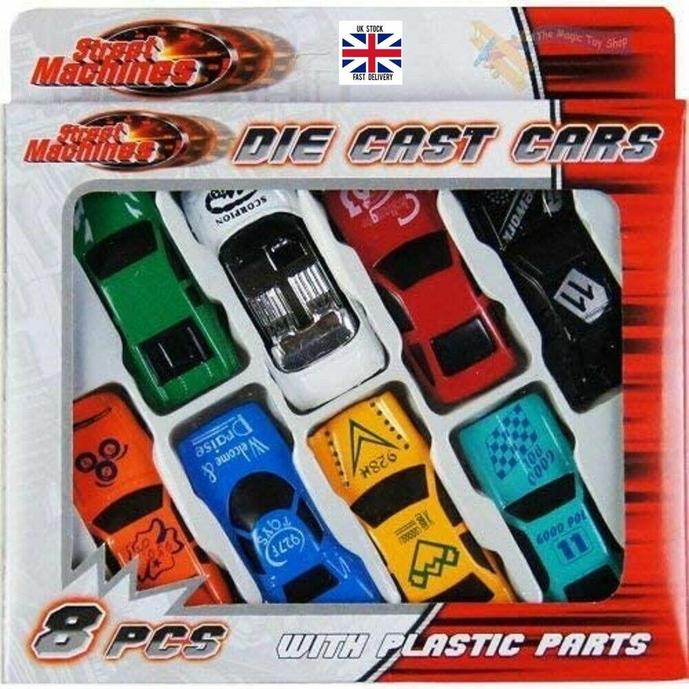 8PC STREET DIE CAST CARS CHILDREN KIDS TOY FUN  RACING VEHICLE- BEST XMAS GIFT